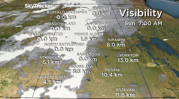 Zero visibility is possible with thick fog expected to develop across the region Sunday morning.