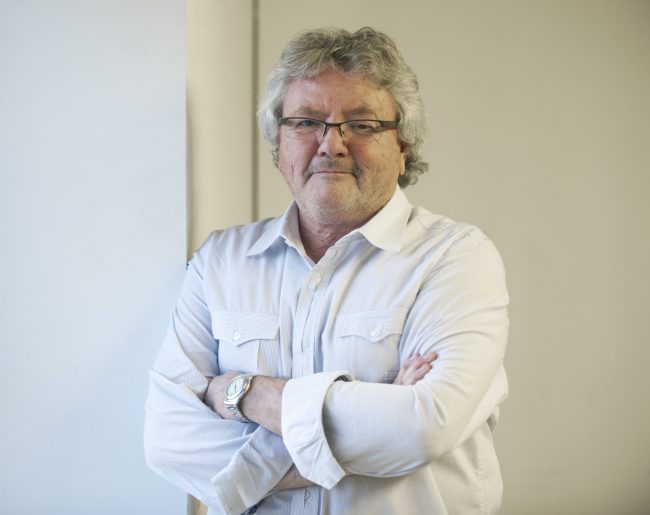 Producer Kevin Tierney poses for a photo during a break from shooting his new film 'Notre Dame De Grace', in Montreal, Tuesday, Feb. 9, 2010. 