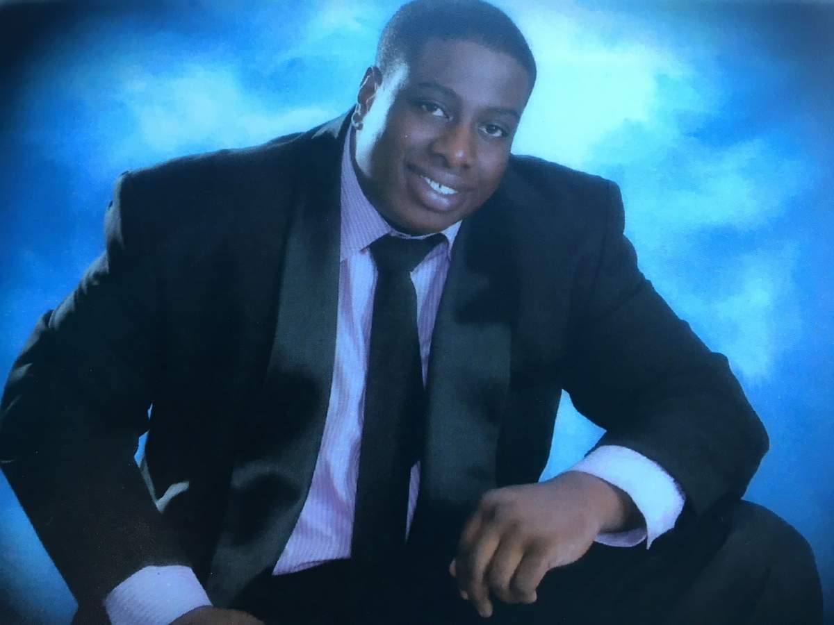 A photo of Joshua Brendan Bamfo from his funeral service May 12, 2018.