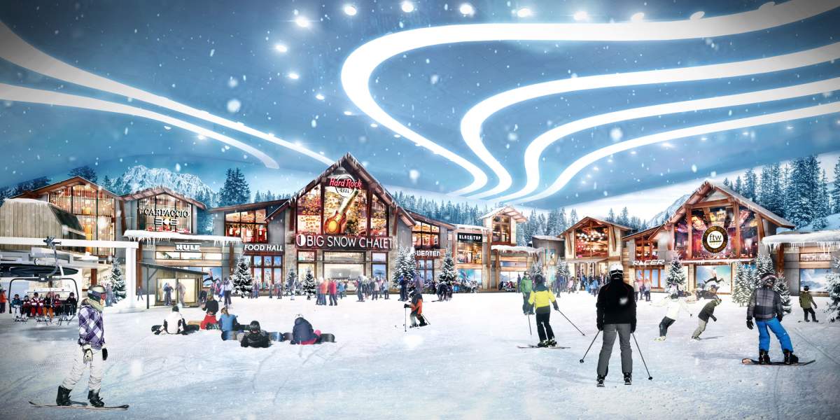 Artistic rendering of the indoor ski area at the American Dream Miami mall complex in Florida, which will be built by Edmonton-based Triple Five Group – which also owns West Edmonton Mall.