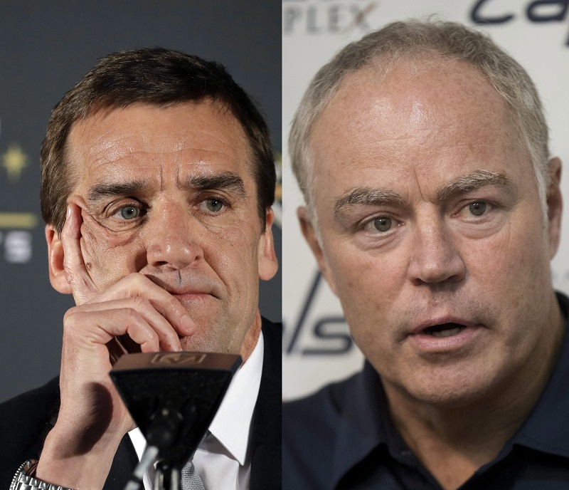 Brian MacLellan, right, and George McPhee grew up together in Guelph.
