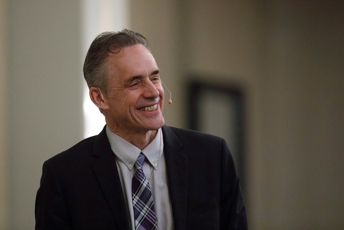 Jordan Peterson speaks to a crowd in February. Peterson will hold a talk at the Centrepointe Theatre July 23.