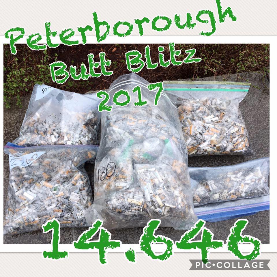 Butt Blitz Peterborough cleaned up more than 14,000 cigarette butts in 2017.
