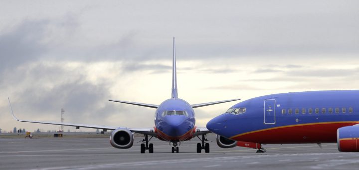 A file photo, a Southwest Airlines Boeing 737 waits to taxi to a gate to a gate at Seattle-Tacoma International Airport in Seattle. 