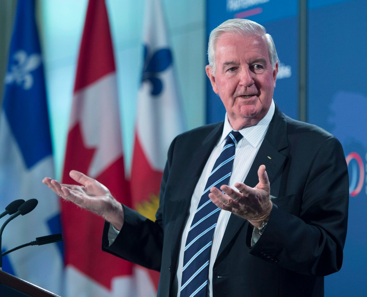 Sir Craig Reedie, head of the World Anti-Doping Agency, speaks to the Montreal Council on Foreign Relations, Friday, May 18, 2018 in Montreal.