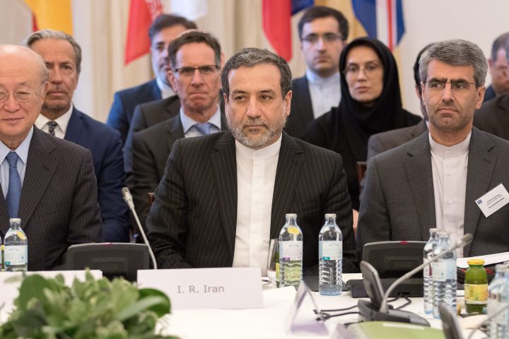 Iranian Deputy-Foreign Ministers Abbas Araghchi attends a JCPOA Joint Commission meeting at the Palais Coburg, in Vienna, Austria, 25 May 2018. 