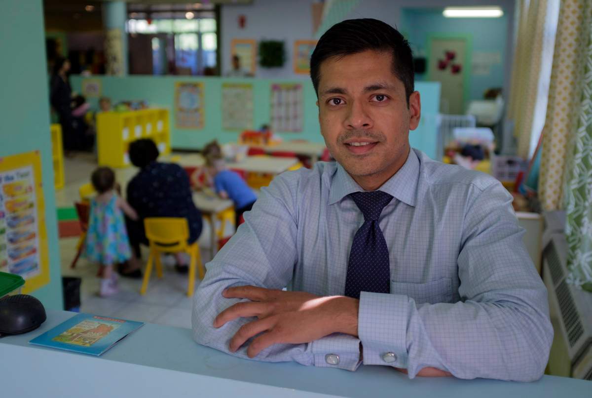 Abi Paul, owner of Chapter One Daycare and Learning Center, poses for a portrait at his facility in Calgary on Wednesday, May 23, 2018.