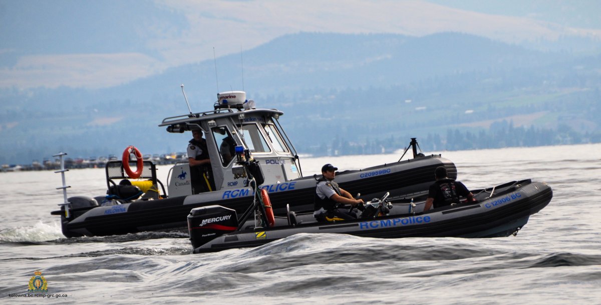 RCMP patrol boats on Okanagan Lake. 