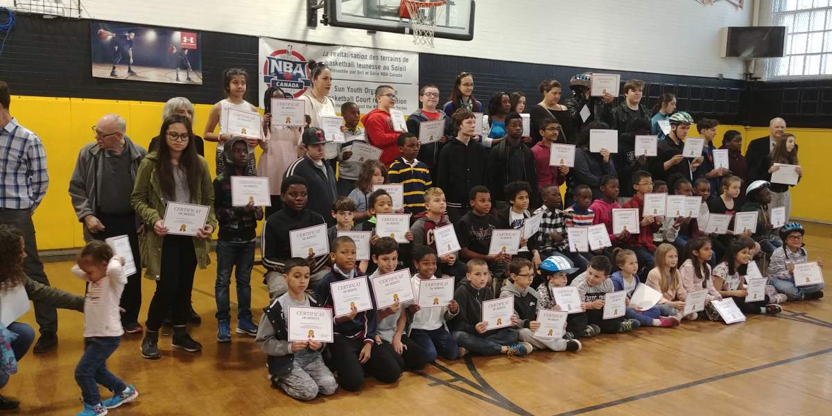 Each child who received a free bike also got a helmet, a lock and a certificate recognizing their good deeds.