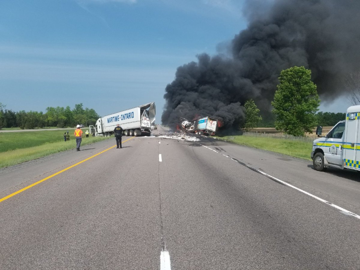 Westbound lanes of Highway 401 near Napanee are closing following a tractor trailer collision.