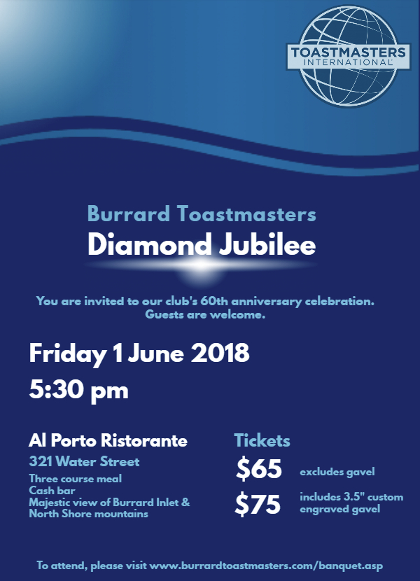 Burrard Toastmasters 60th Banquet - image