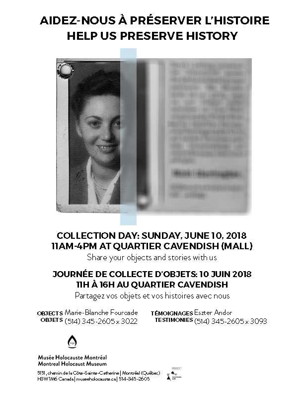 Montreal Holocaust Museum’s Collection Day - image