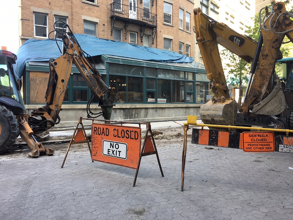 Albert Street remains closed from Notre Dame Avenue to McDermot Avenue for water main work. 