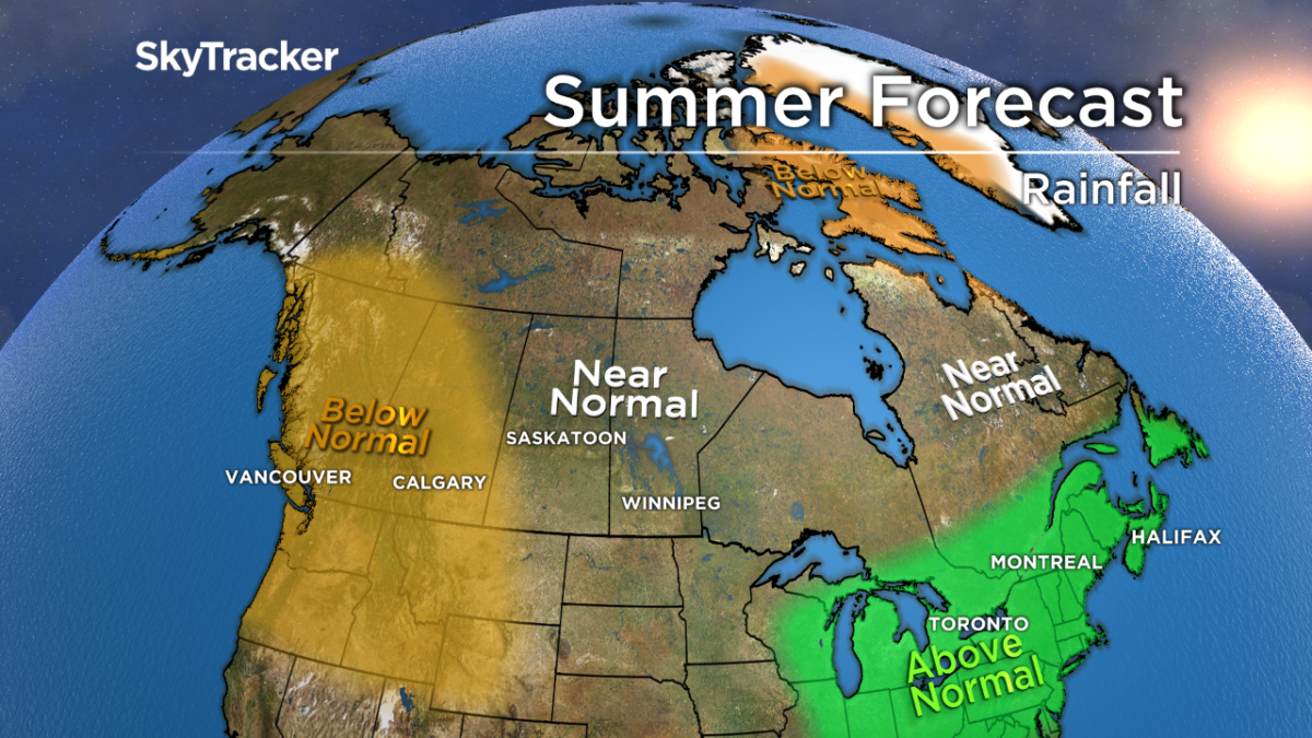 Summer weather forecast A warm Canadian summer, with a few exceptions