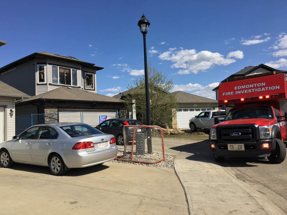 A home near 92a Avenue and 208 Street in west Edmonton’s Lewis Estates neighbourhood was destroyed by fire after a cigarette was improperly put out in a planter on a deck. May 6, 2018.