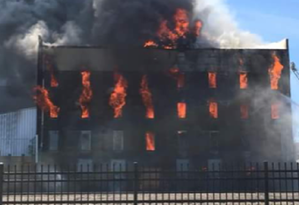 The fire broke out in Downtown Brandon just after noon Saturday.