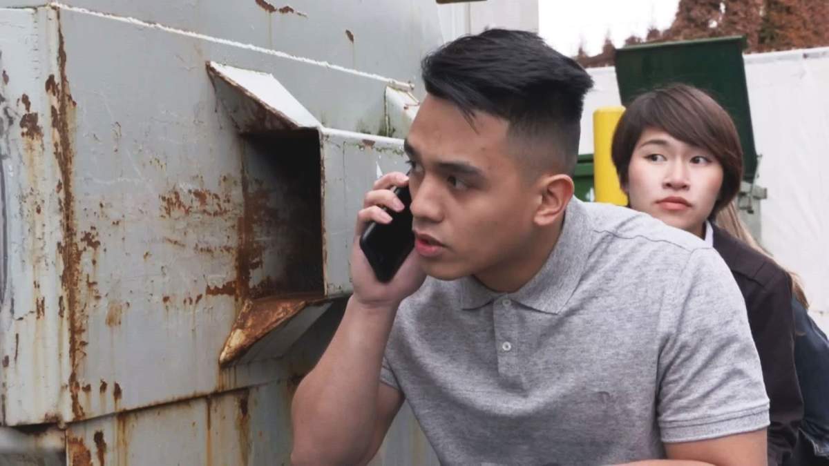 Vancouver police have released a video showing how to respond to an active deadly threat. This is a still from the video.