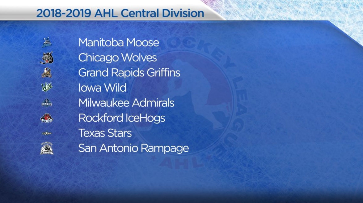 American Hockey League’s Central Division for 2018-2019.