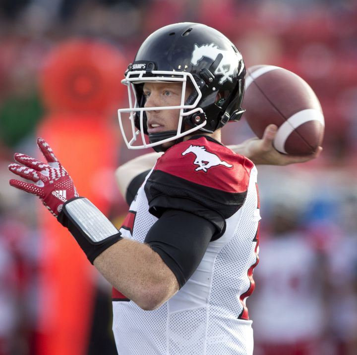 CFL player profile photo on Calgary Stampeders quarterback Andrew Buckley at an exhibition game against the B.C. Lions in Calgary, Alta. on Tuesday, June 6, 2017. 