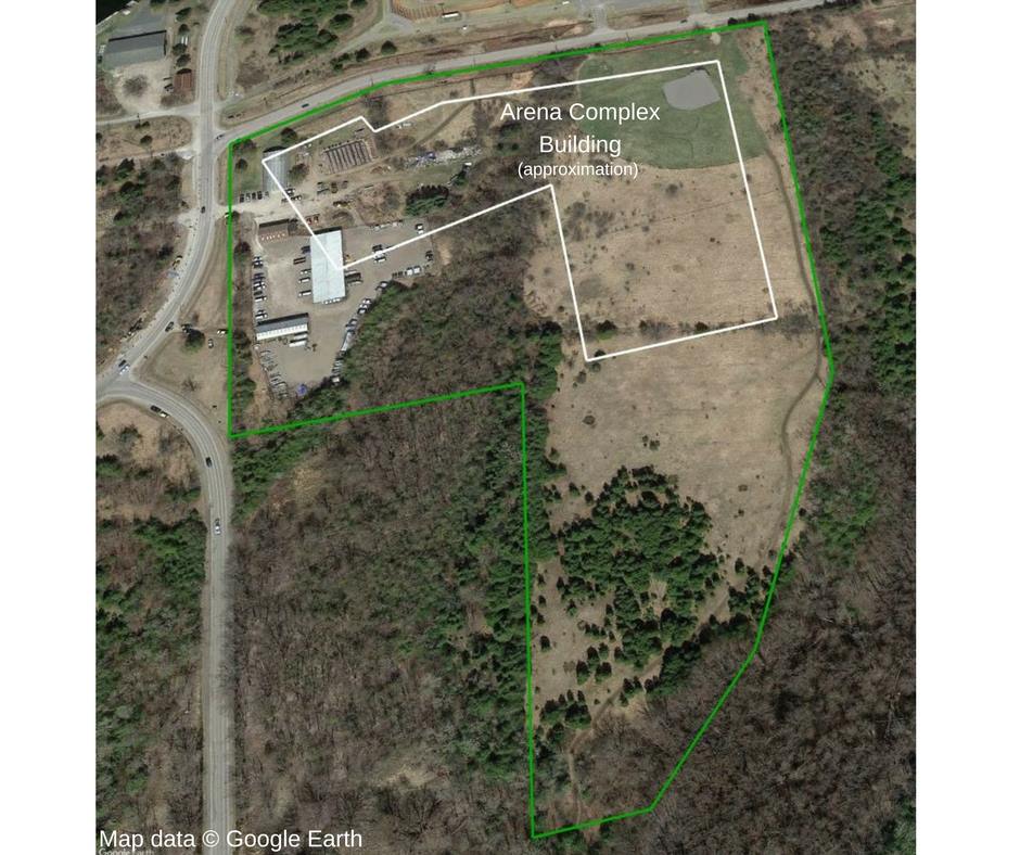 The footprint of the arena project.