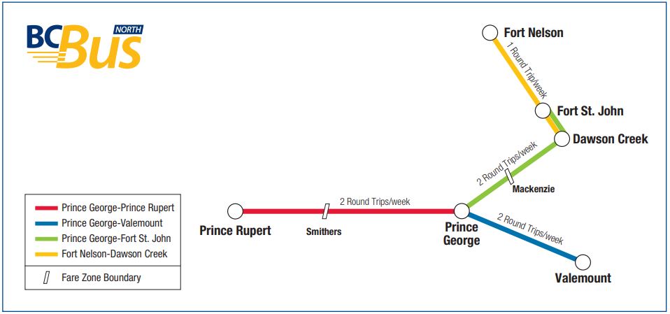 BC Bus North route map.