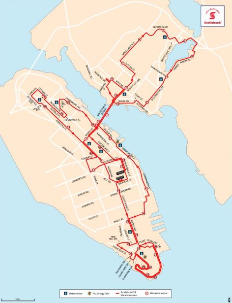 This year’s Scotiabank Blue Nose Marathon will travel over the newly-renovated Macdonald Bridge