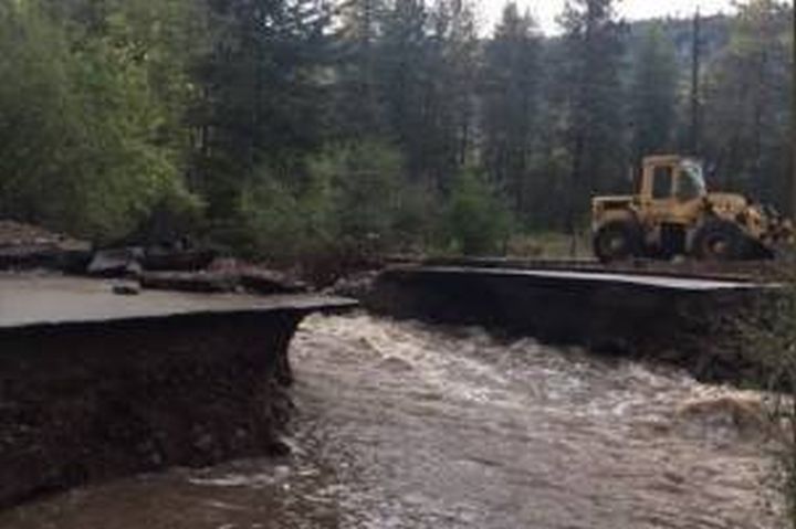 Road access for dozens of residents north of Grand Forks has been lost following a washout on Brown Creek Road. 