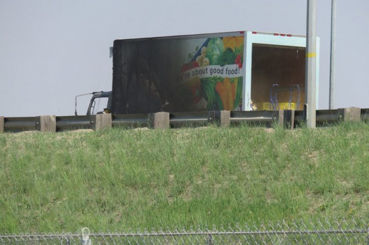CHEP Good Food’s only refrigerated truck erupted in flames Tuesday.