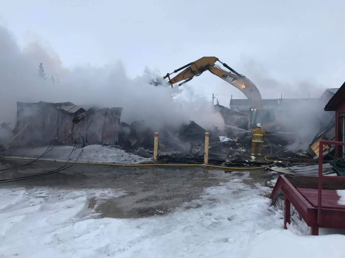 The building was damaged beyond repair.