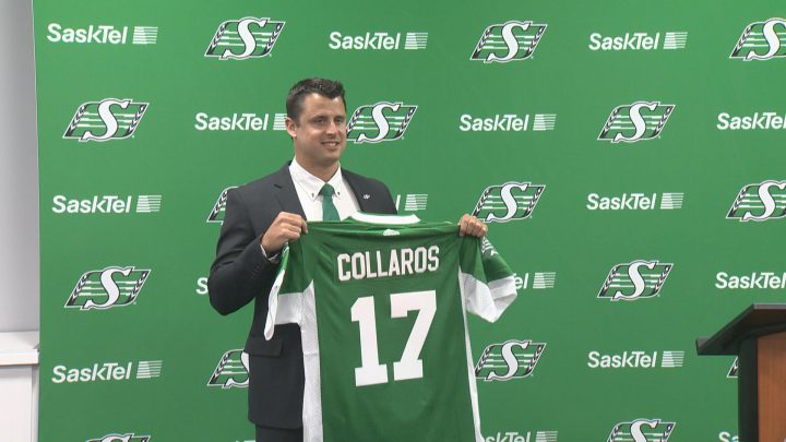 Zach Collaros has been placed on the injured reserve list by the Riders.