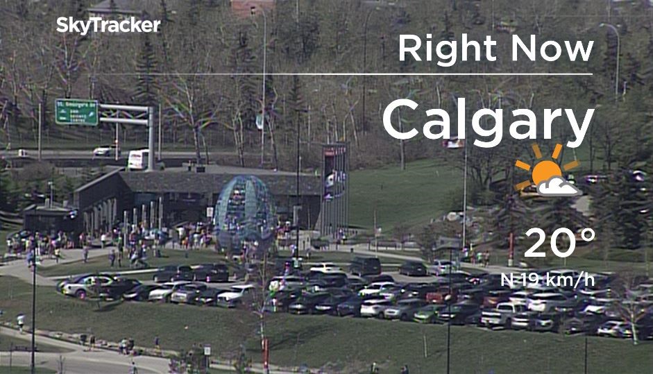 Calgary’s temperature at 11 a.m. on Sunday, May 13, 2018 had already reached 20 degrees.