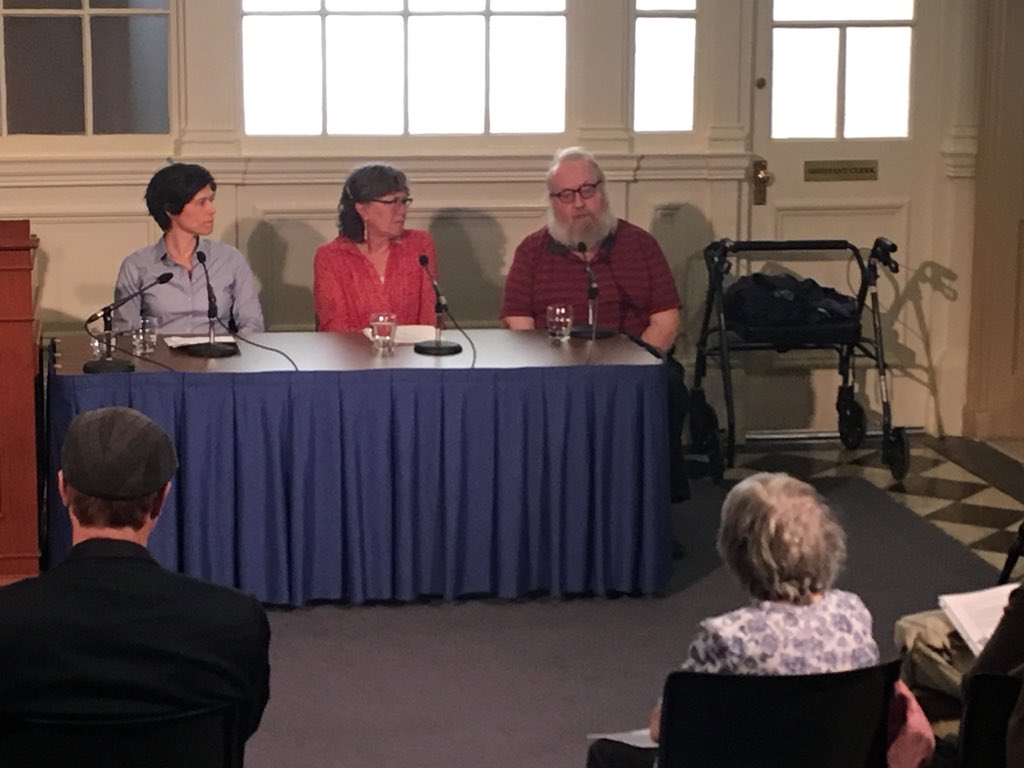 Basic Income Guarantee Nova Scotia speaks at the Nova Scotia legislature on May 16, 2018.