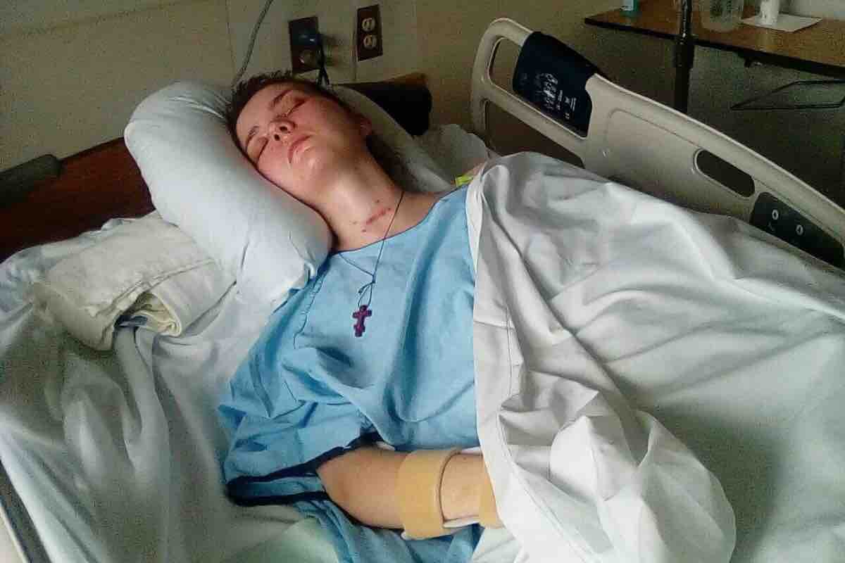 “We come here every morning and we spend all day with her” Natalia Padalka on her daughter Diana.