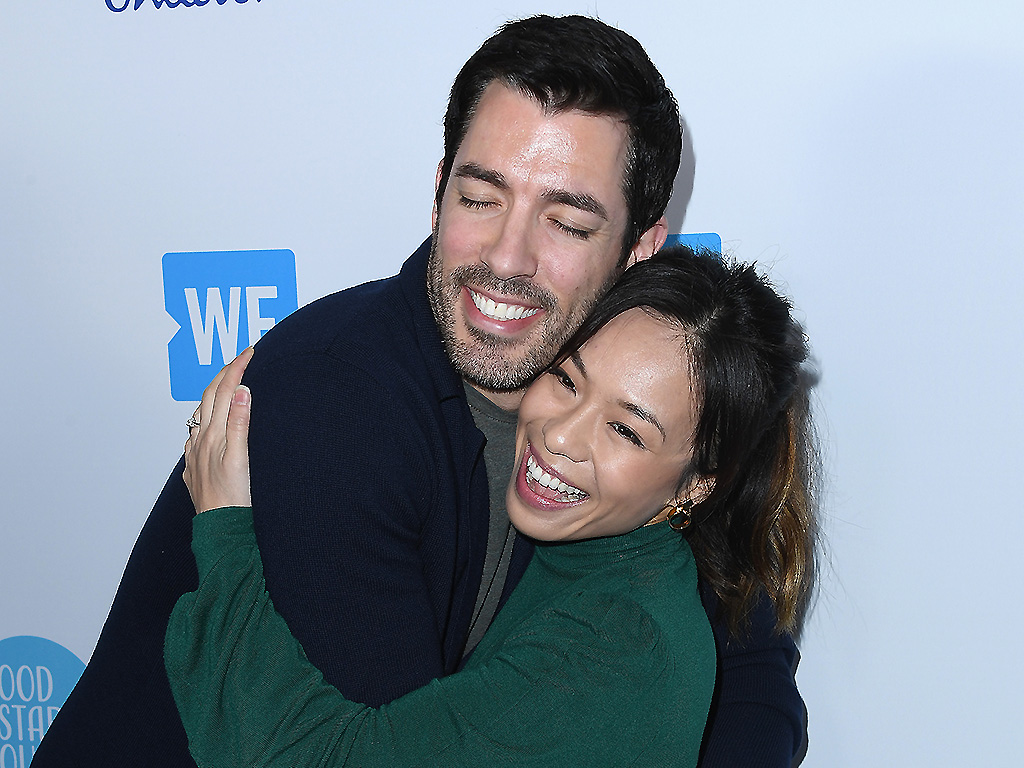Drew Scott and Linda Phan attend WE Day California at The Forum on April 19, 2018 in Inglewood, Calif.