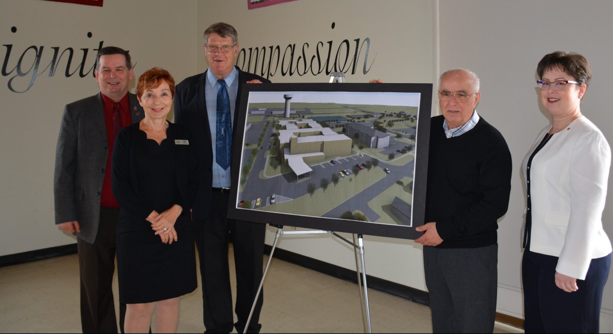 The province has announced 29 more long-term care beds at Golden Plough Lodge in Cobourg. Taking part in the announcement were Northumberland County Warden Mark Lovshin; Clare Dawson, Lodge administrator; County Councillor John Logel,‎ MPP Lou Rinaldi and Northumberland County CAO Jennifer Moore. 