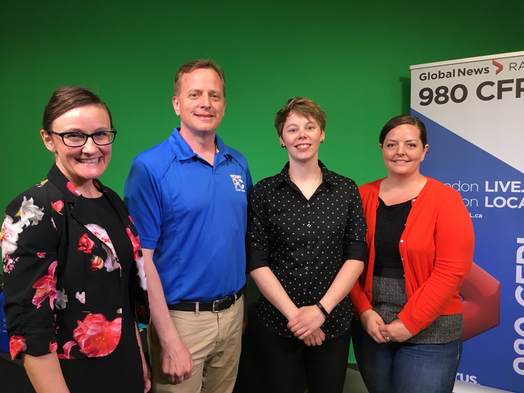 The Green Party's Bronagh Morgan, Progressive Conservative incumbent Jeff Yurek, Liberal Carlie Forsythe, and NDP Amanda Stratton attended 980 CFPL's fourth and final provincial election debate Wednesday.