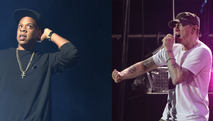 (L-R): Jay-Z and Eminem.