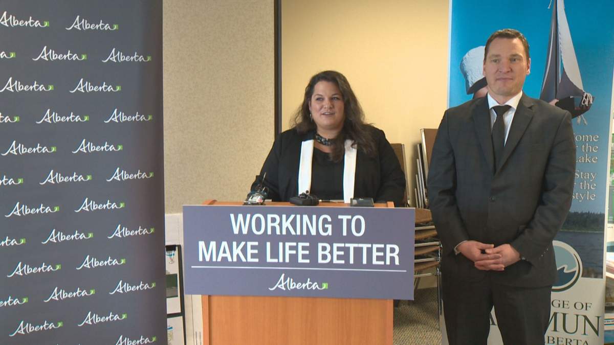 NDP MLA Erin Babcock represents Stony Plain, Alta. April 2018.