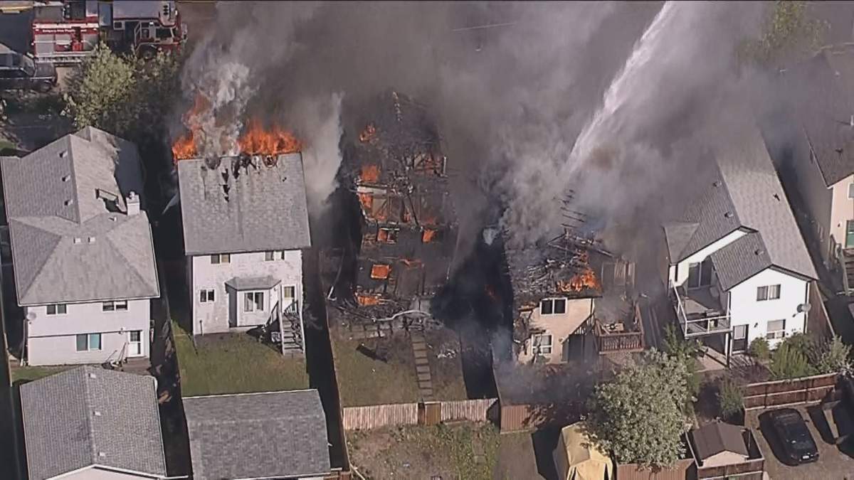 Calgary fire crews battle massive house fire in Country Hills.