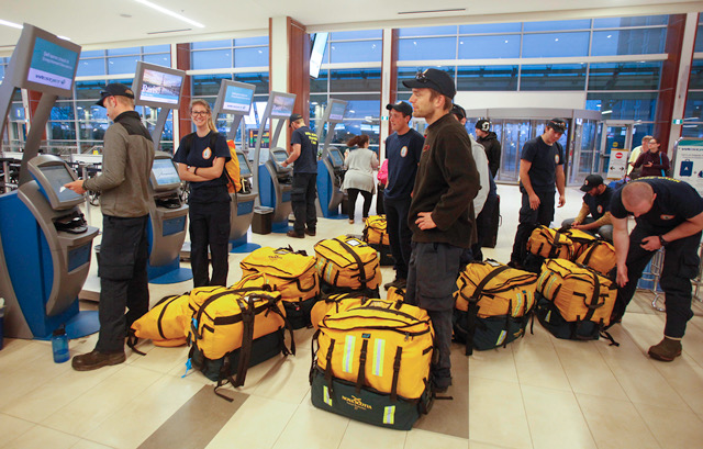 Nova Scotia’s Wildfire Crew checks in before departing for Alberta.