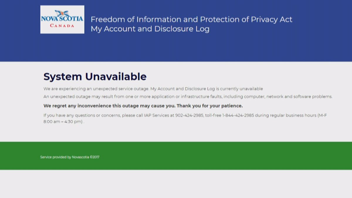 Nova Scotia's FOIPOP website has been shut down following a data breach in early March.