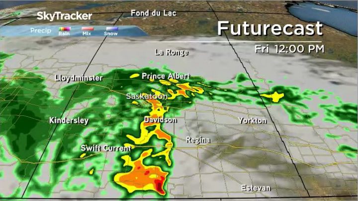 Saskatoon could see rain beginning in the morning on Friday.