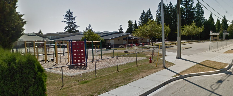 A playground at Frost Road Elementary School, in an area where a "suspicious person" approached a child on May 14, 2018.