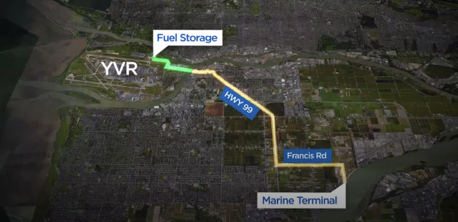Controversial YVR jet fuel pipeline heading to Richmond council - image