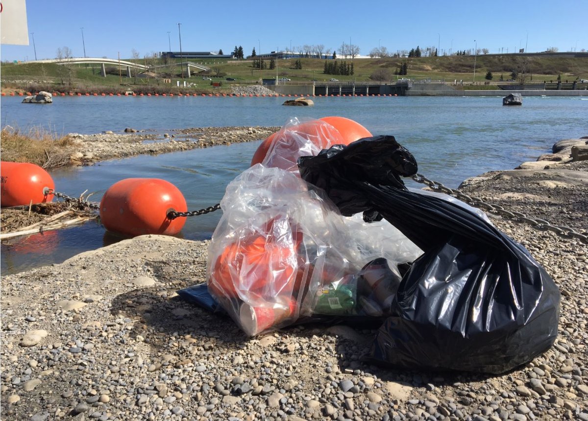 Calgary River and pathway cleanup in 2018.