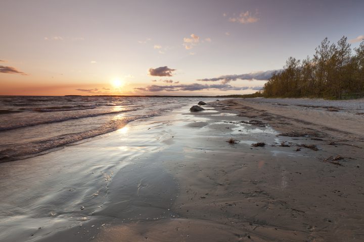 The beach at the Outlet River campground in Sandbanks Provincial Park, Ont. 