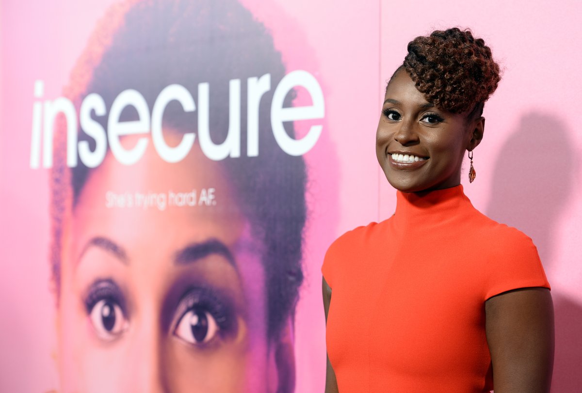 Actress Issa Rae arrives at the premiere of HBO's "Insecure" at the Nate Holden Performing Arts Center on October 6, 2016 in Los Angeles, California. 