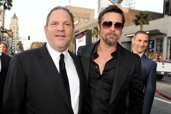 Harvey Weinstein and Brad Pitt.