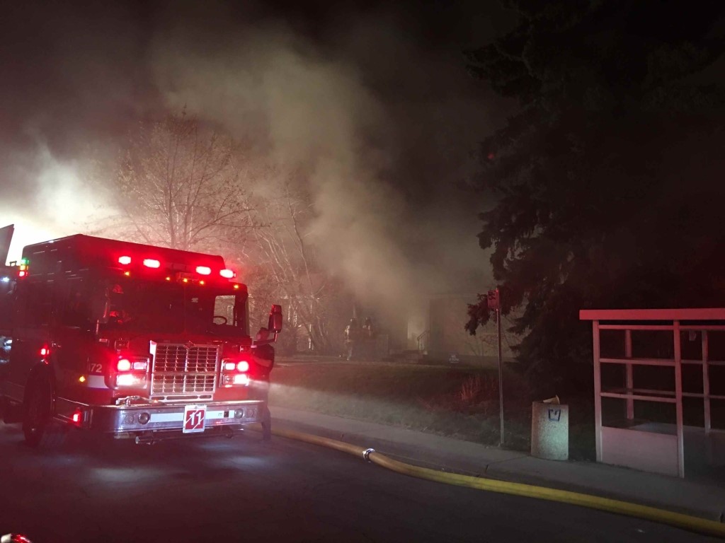 Firefighters responded to a fire Monday morning at a home at 10516 45 St. in Edmonton's Gold Bar neighbourhood. May 7, 2018.