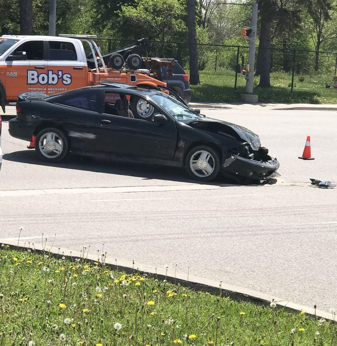 A collision on Woodlawn Road near the Home Depot sent a driver to hospital with serious injuries to their arm, according to Guelph police.